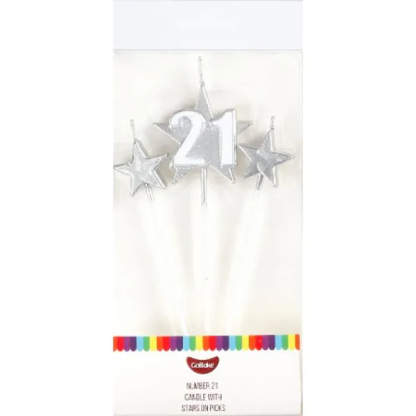GoBake Number 21 Star Candle GoBake Number 21 Star Candle