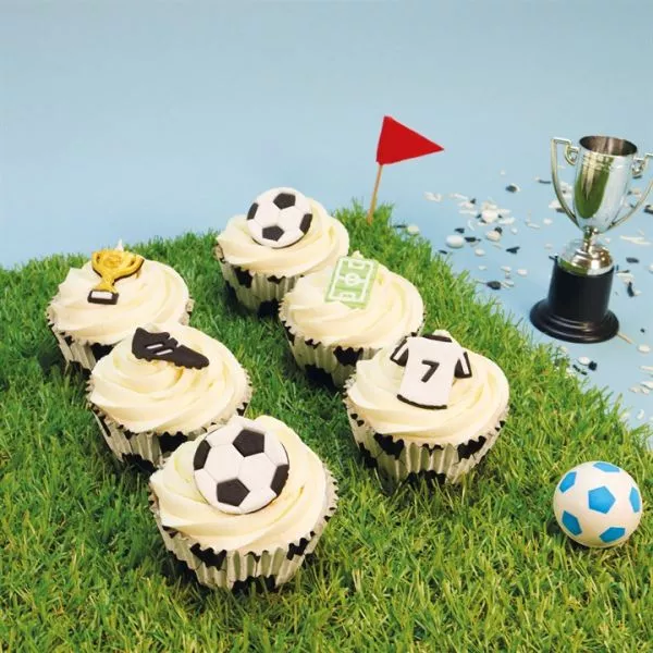 PME Edible Cupcake Toppers Soccer / Football