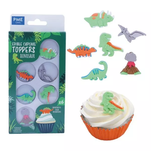 PME Edible Cupcake Toppers Dinosaur